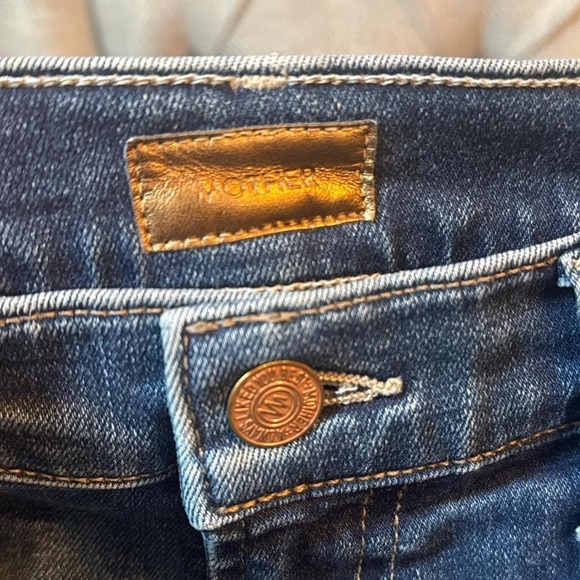 Mother Insider Crop Step Fray Jeans 28 Mid Rise Bootcut Raw Hem - Picture 4 of 8